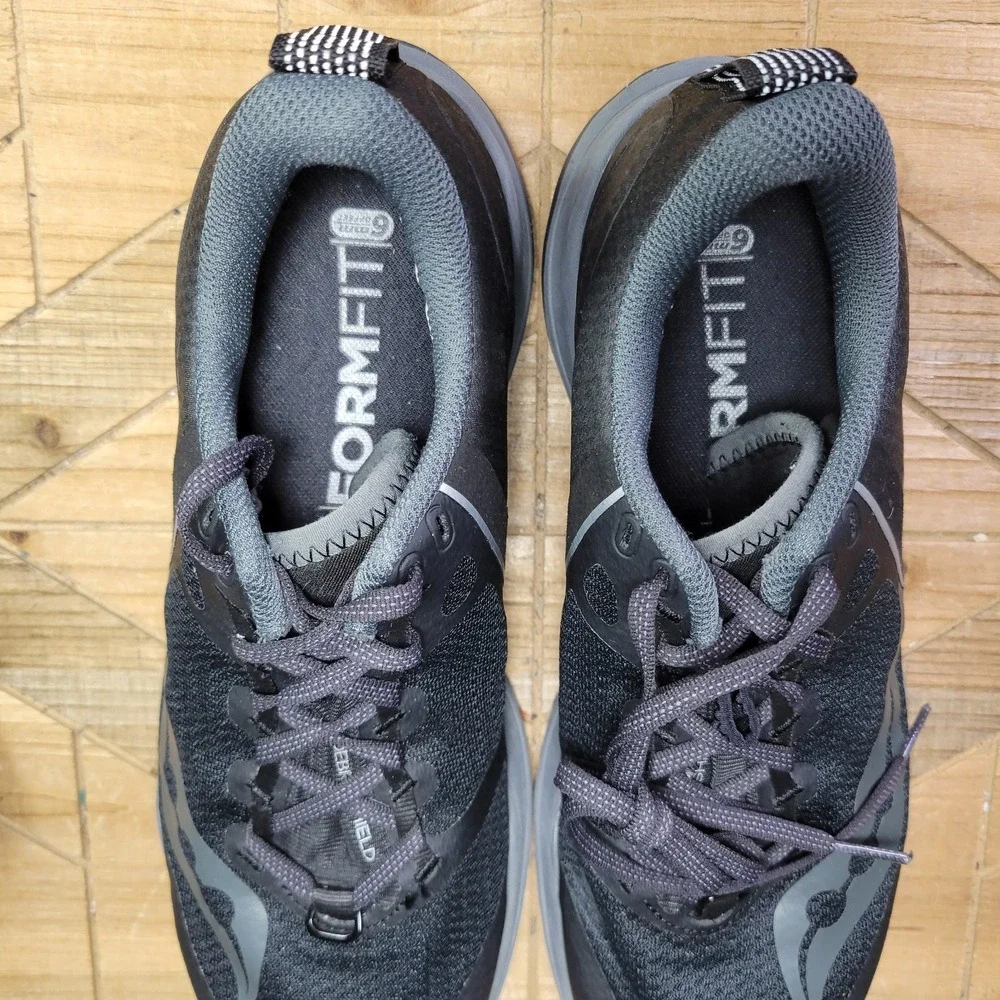 Saucony Xodus Ultra Women's 11.5 Black Charcoal Trail Running Hiking Shoes Hike